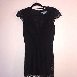 black lace romper